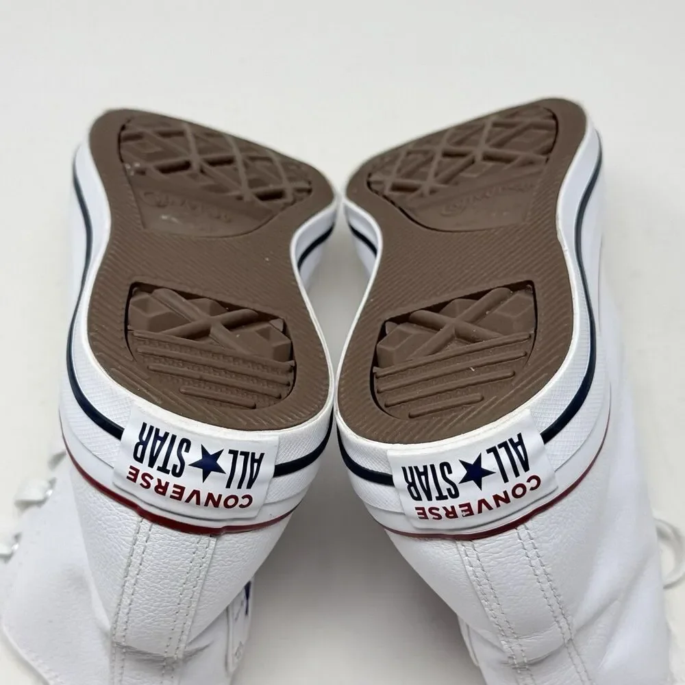 Converse All Star Chuck Taylor Mens 8.5 White Leather High Top Retro Shoes - Picture 12 of 14